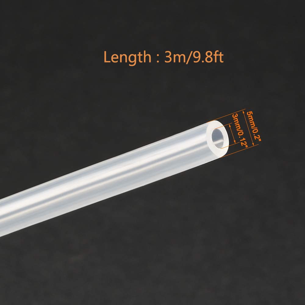 Tubo Flessibile In Silicone Blu 3x6 Mm - 3 Metri, Resistente Da -60°C A +220°C Per Acquario, Pompe - 3
