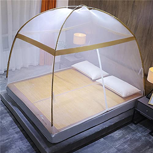 Moustiquaire Pop Up,Portable de Voyage Moustiquaire,Fermeture à glissière à Double Porte,Entièrement fermé Autonome Pliable Moustiquaire Tente,pour la Maison en Plein air, 120 * 200cm Cover