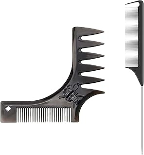Pente masculino para modelagem de barba, pente masculino para modelagem de barba, ferramenta de modelagem de barba