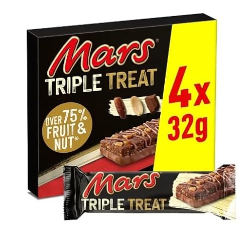 3 x Mars Triple Treat Fruit Nut & Chocolate Bars Multipack 4 X 32g Delicious Special For Easter Tasty And Twisty Treat Gift Hamper, Christmas,Birthday,Easter Gift Sold By Kidzbuzz