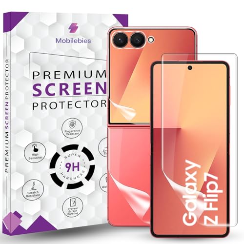 Image of 2 Pack Unbreakable Membrane Screen Protector Guard Compatible For Samsung Z Flip7 5G, 6.9 Inch | Hydrogel Membrane Ultra Smooth Touch, fingerprint working with installation kit