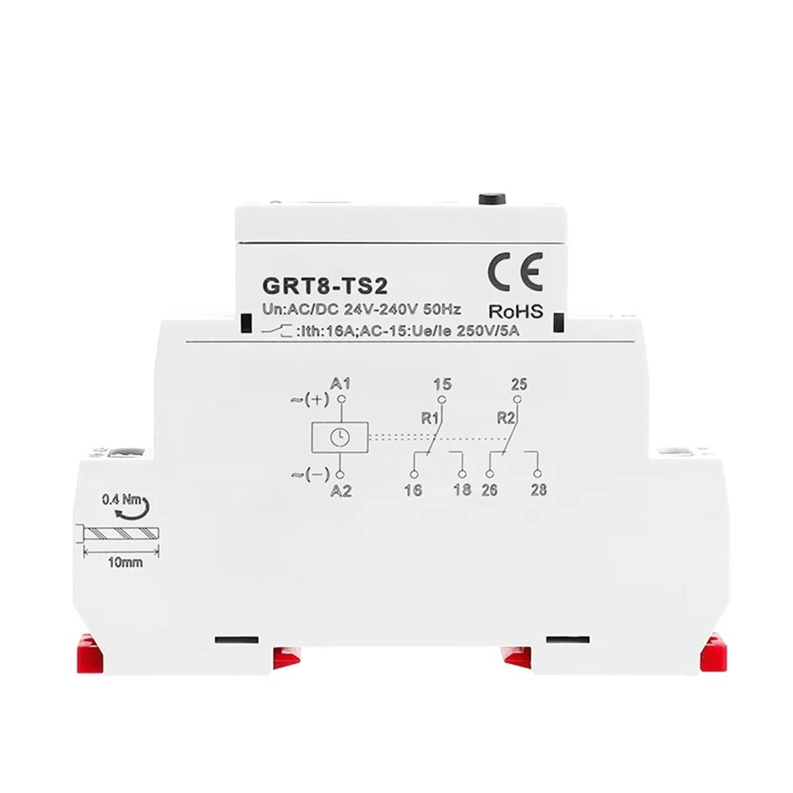Relé de Control de Tiempo GRT8-TS con interruptor inalámbrico 16A y doble voltaje AC/DC 4