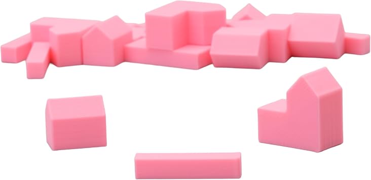 Replacement Pieces for Catan Board Game | Settlers Pieces | 82 Colors | Base Set | 11_Pink