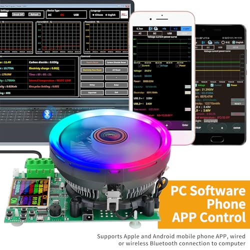 Batterie Lasttester 180W 200V 30A USB Lasttester 4-Draht System Einstellbare Konstantstrom Spannung Entladung Lithium Batterie Kapazität Tester Elektronische Lasttester