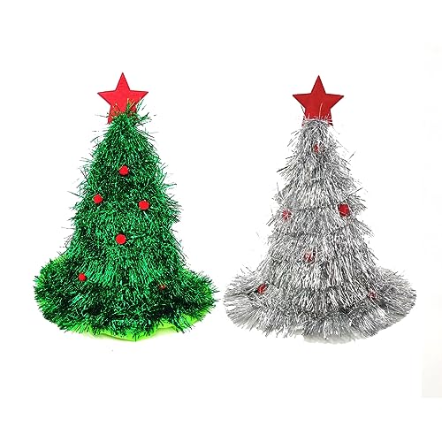 Qiundar Weihnachtsbaum Hut 2pcs Hat Christmas Tree Hut...