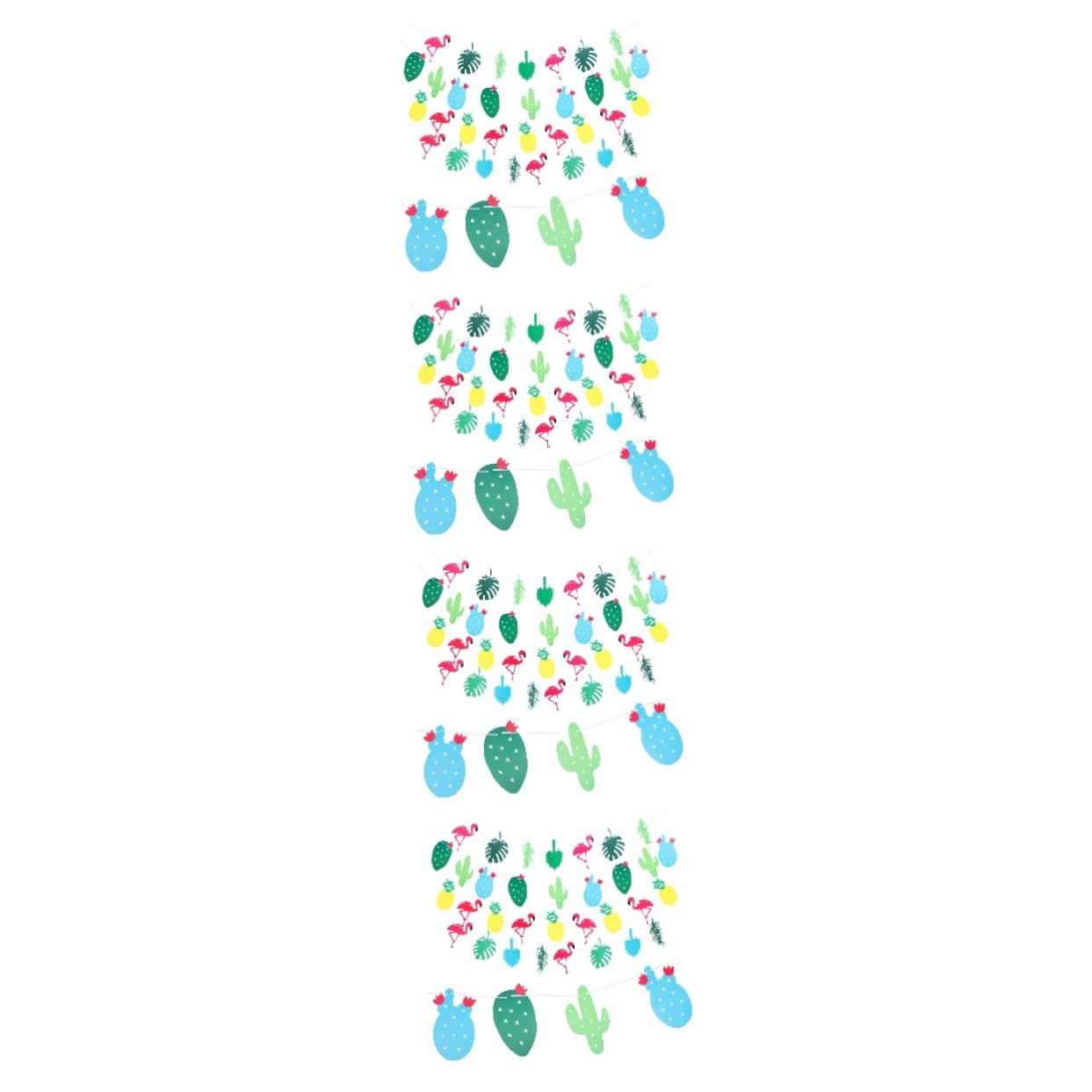 Toyvian Guirnalda De Decoración Hawaiana Diseño De Flamencos y Frutas Banderines Coloridos Para Fiesta Tropical Para Cumpleaños y Celebraciones Familia