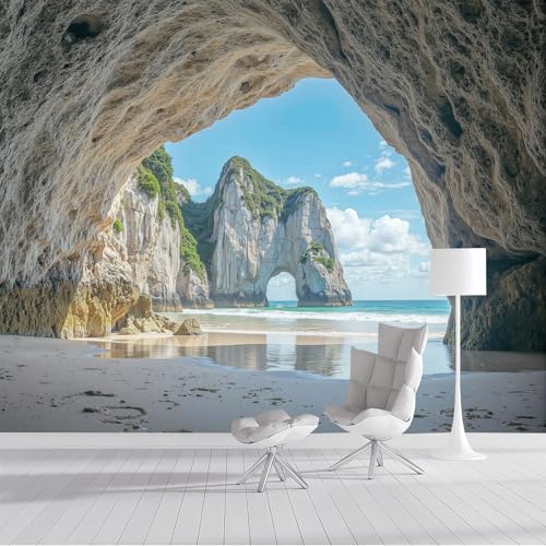 Papier peint panoramique soie brun clair 450x315cm grand format - 3