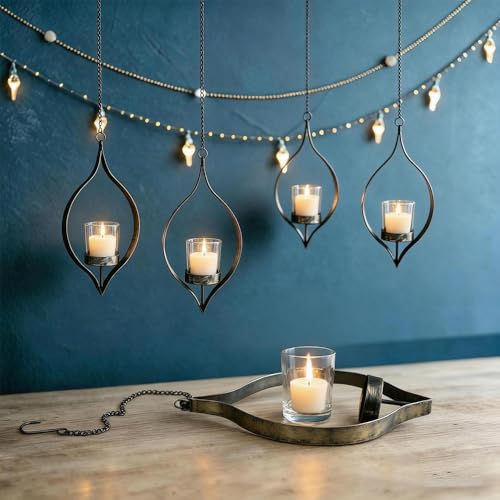Candelabros de pared de metal con acabado artesanal clásico 7