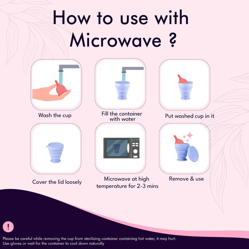 Imasafe Reusable Menstrual Cup for Women | US FDA Registered | 100% Medical-Grade Liquid Silicone |Ultra Soft, Odour & Rash Free Cups - (Sterilizing Red Container + Large Period Cup - Black) 1