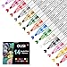 Acrylic Paint Marker Pens, OUSI 14 Paint Markers for Kids Adults Paint Pens for Rocks Painting Canvas Photo Album DIY Craft School Project Glass Ceramic Wood Metal Water Based Extra Fine Tip