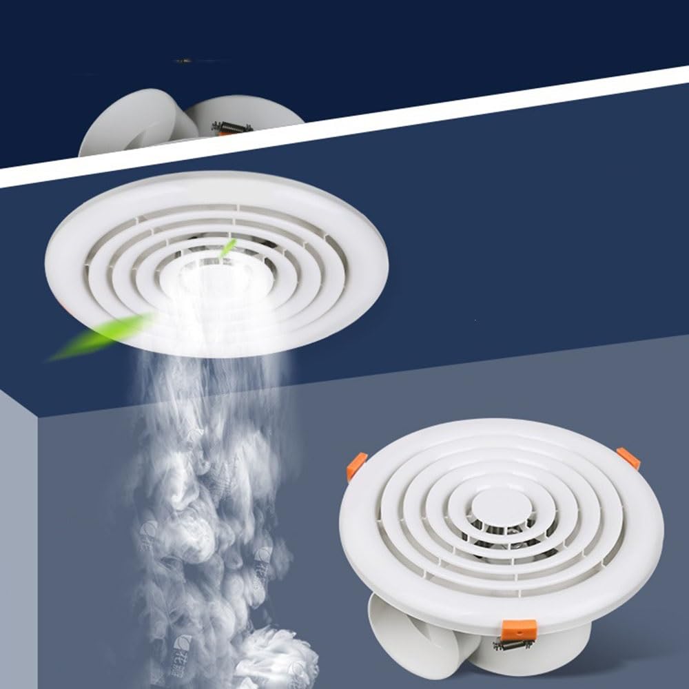 Estrattore Aria Ventilatore di scarico rotondo, ventilatore di estrazione, pannello piatto ultra sottile da incasso, facile da installare Ventola Aspirazione(M)