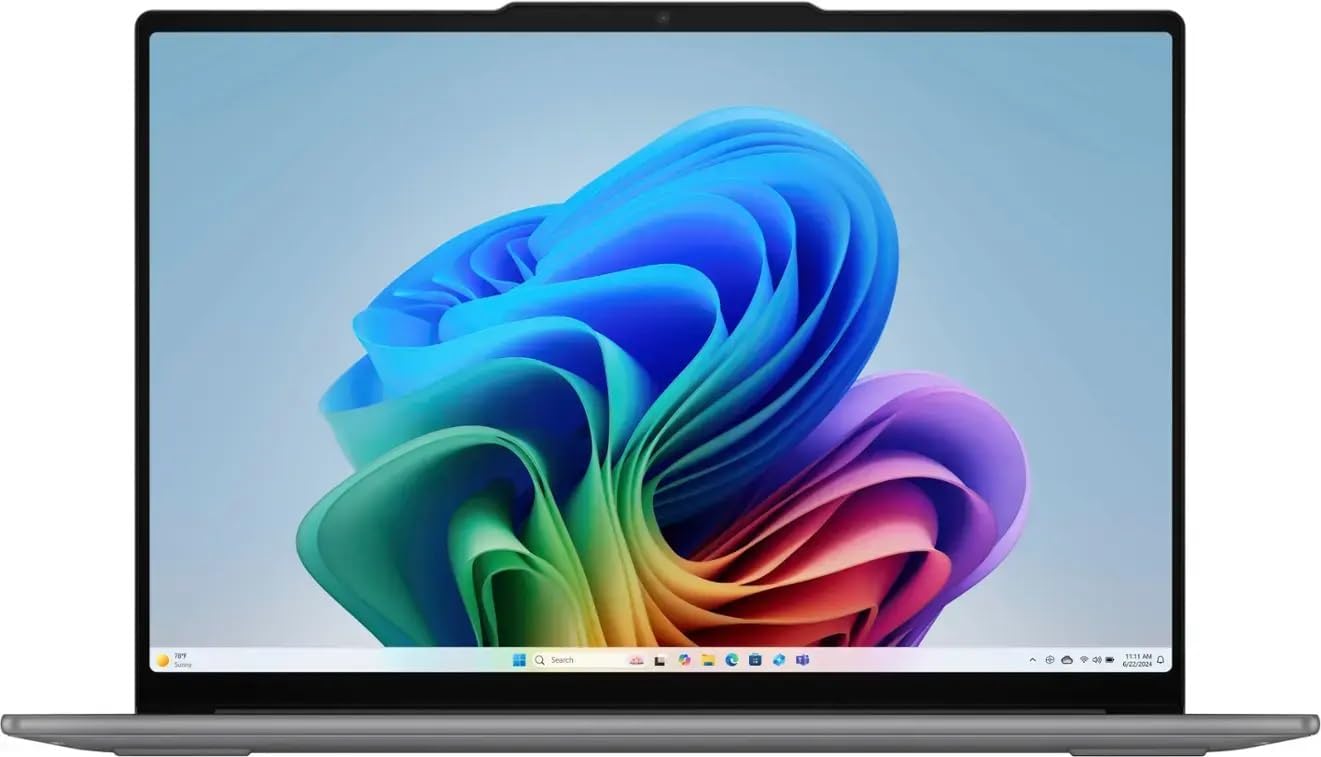 Lenovo Yoga Slim 7i 15ILL9 Aura Edition Copilot+ Laptop: Intel Core Ultra 7 256V, 15.3" 2.8K 500nit 120Hz Touchscreen, 16GB DDR5 RAM, 1TB SSD, Backlit Keyboard, Windows 11 Pro