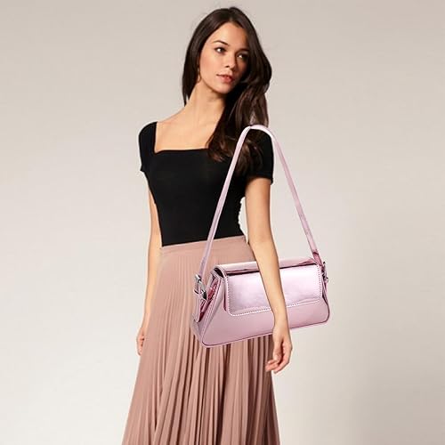 Miniatura 5 de Bolso de noche para mujer, Y2k, plateado, bolso hobo, bolso de mano, lindo bolso de mano, bolsos cruzados, bolsa de hombro para fiesta