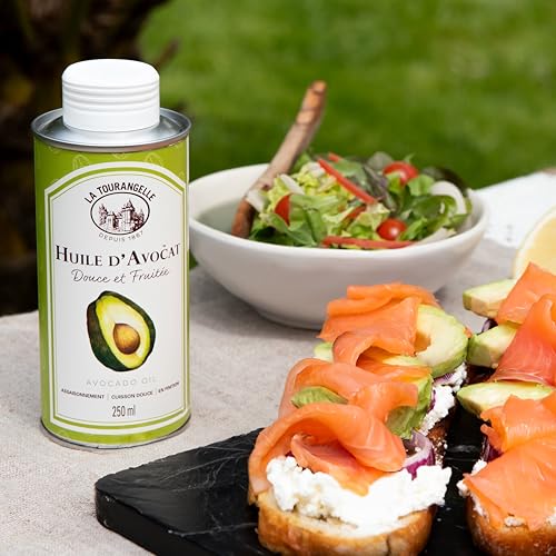 Foto von La Tourangelle - Avocadoöl - Aus dem Fruchtfleisch von Avocados gewonnen - Intensiver und fruchtiger Geschmack - Öl für Küche und Kosmetik - 250ml
