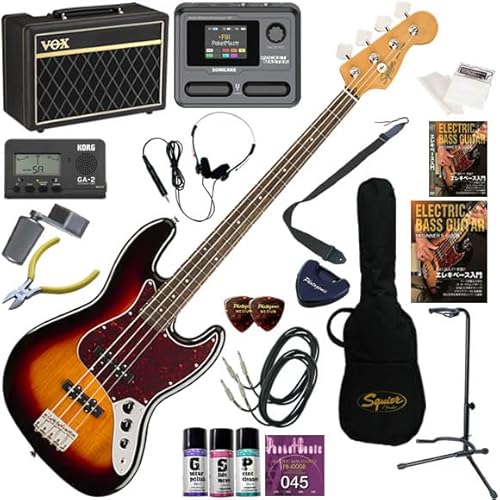 �y�Z�b�g�i�zSquier �G���L�x�[�X���S�ғ��� Pathfinder BASS10�ƃ}���`�G�t�F�N�^�[�������Ă銮��21�_�Z�b�g Classic Vibe '60s Jazz Bass/3CS�i3�J���[�T���o�[�X�g�j