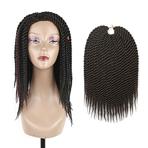 12inch 6pcs Senegalese Crochet Braid 22Strands Synthetic Twist Hair for Women 75g/Pack (4#, 6Pack)