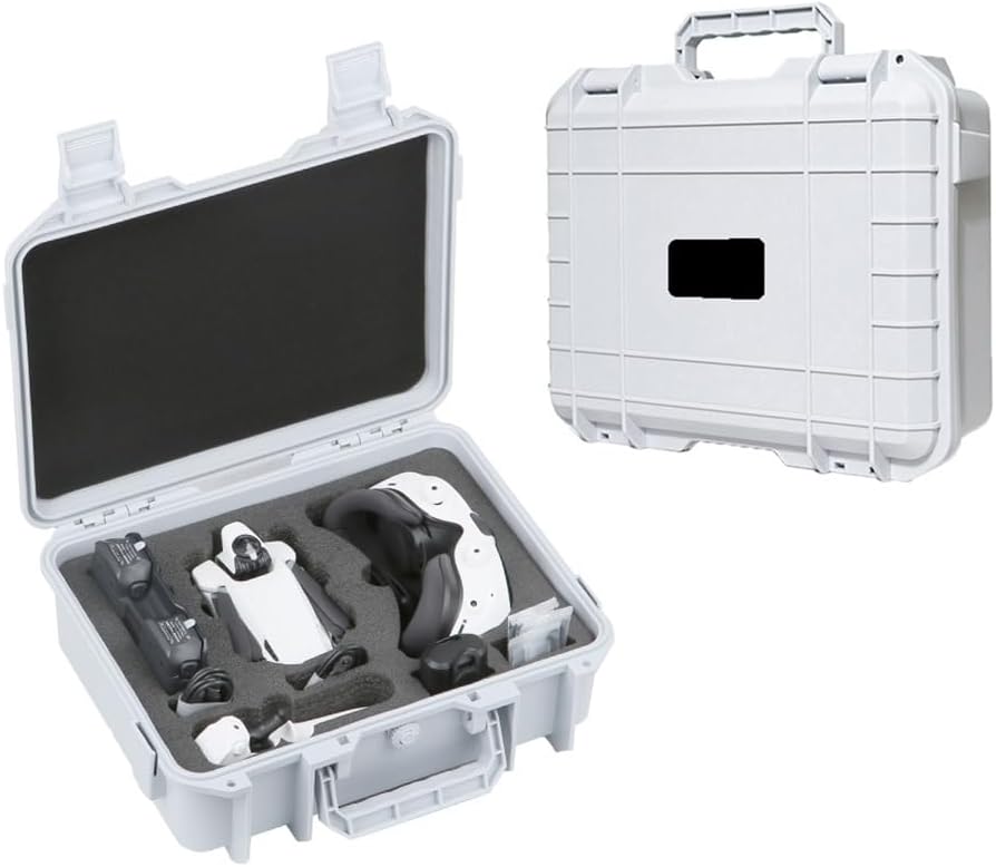Explosion-Proof Case Storage Box Hard-Shell Case for Insa 360 Antigravity A1 Drone, Vision, Grip Motion Controller, Charging Hub, Battery Accessories Organizer (White
