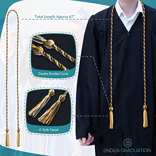 Image of Endea Graduation Single Honor Cord Two-Color (Gold /White)
