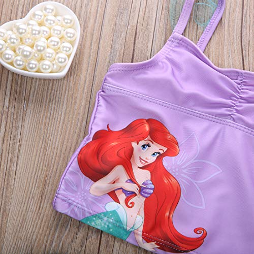 Toddler Girls Mermaid Sequined Swimsuit,Strap Tank Vest+Fish Scale Net Bottoms Shorts 2 Pcs Sun-wear Bikini Bathing Suit3