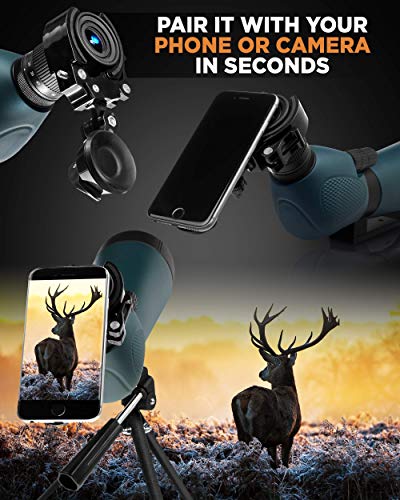 Creative Xp Hd Red Dot Sight 3 Moa + Spotting Scope With Tripod 20-60X80Mm - Tactical Reflex Sight For Day & Night Time – Easy To Zero On A Rifle - Picatinny Rail Mount #TOP3
