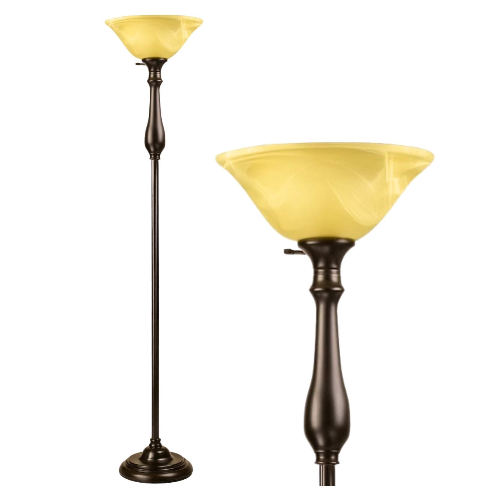 LIGHTACCENTS Amber Alabaster Floor