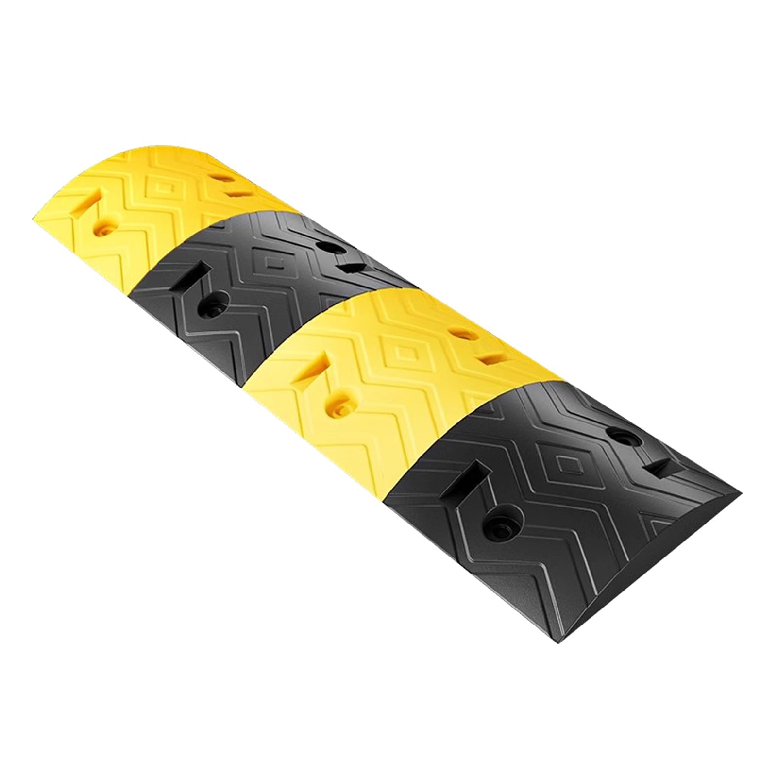 HTTGDGDH Garage Speed Bump, Speed Bumps For Road, Rubber Car Ramps, Wavy Non-Slip Texture, Load Capacity 11,000 Lbs, With Mounting Screws, For Residential And Garage Entrances,
