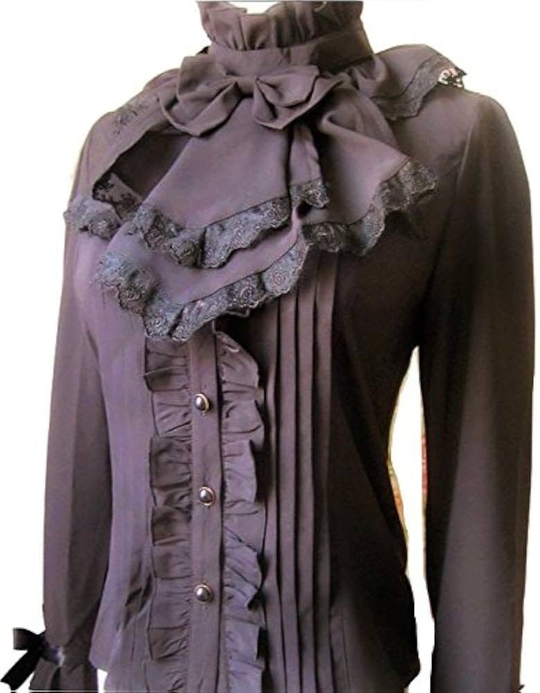 Amazon.co.jp: 【洋装 アンティーク ブラウス】 リボン レース