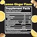 Pinch Magic Sugar Free Fiber Powder – Light Lemon Ginger Psyllium Husk with Bromelain & Vitamins C & D – Vegan, Gluten-Free, Clean Label, USA-Made, GMP-Certified – 28-Day Supply