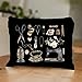 MONNYCAR 4PCS Fashion Sewing-Themed Black Makeup Organizer: Lightweight, Portable Cosmetic Pouch with Applique, Zipper Closure, and Hand Wash Care -Gift for Sewing Enthusiasts