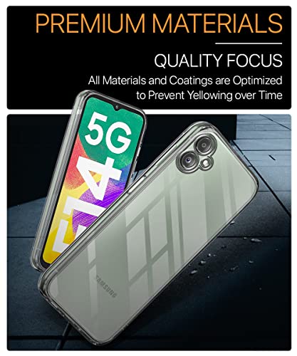Image of WOW IMAGINE Crystal Clear Transparent Back Case Cover for Galaxy F14 5G | Full Device & Camera Protection Shockproof TPU | Flexible Silicone Back Cover Case - Transparent