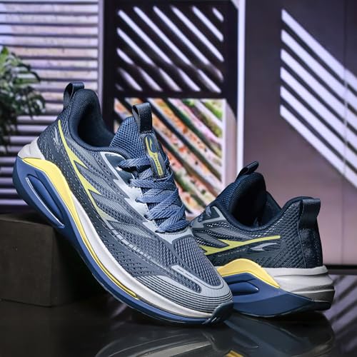 Image of ASIAN Quantum-25 Men's Running Shoes | Lightweight Sneakers with Air-Cushioned Sole, Breathable Knit Upper & Shock-Absorb Comfort | Perfect for Travel, Street Style