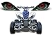 AMR Racing ATV Headlight Eye Graphic Decal Cover for Yamaha Raptor 700/250/350 - Nightmare