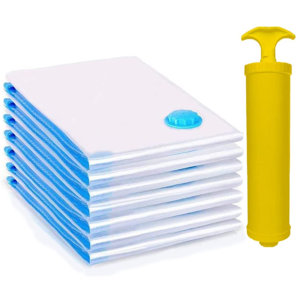 Rayking Vacuum Space Saver Reusable Sealer Storage Bags 60x80cm, With Suction Pump, Pack Of 8