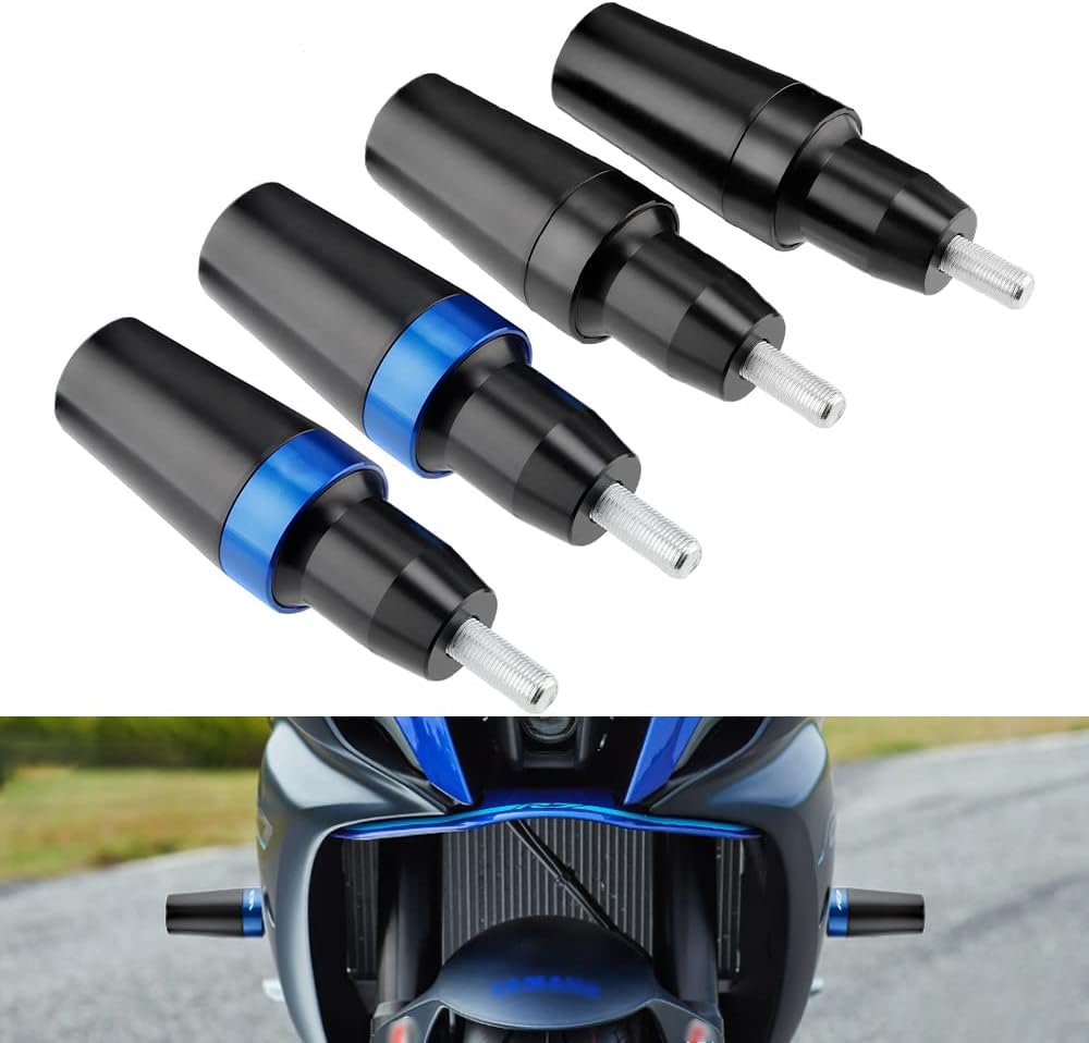 Motorcycle Drop Rubber Protective Bumper Bumper Pad Drop Shock Absorber For YAMAHA YZF R7 2021-2022 accessories modified Body Frame Sliders Anti Crash Protector Powersports Frame Sliders Parts (Blue)