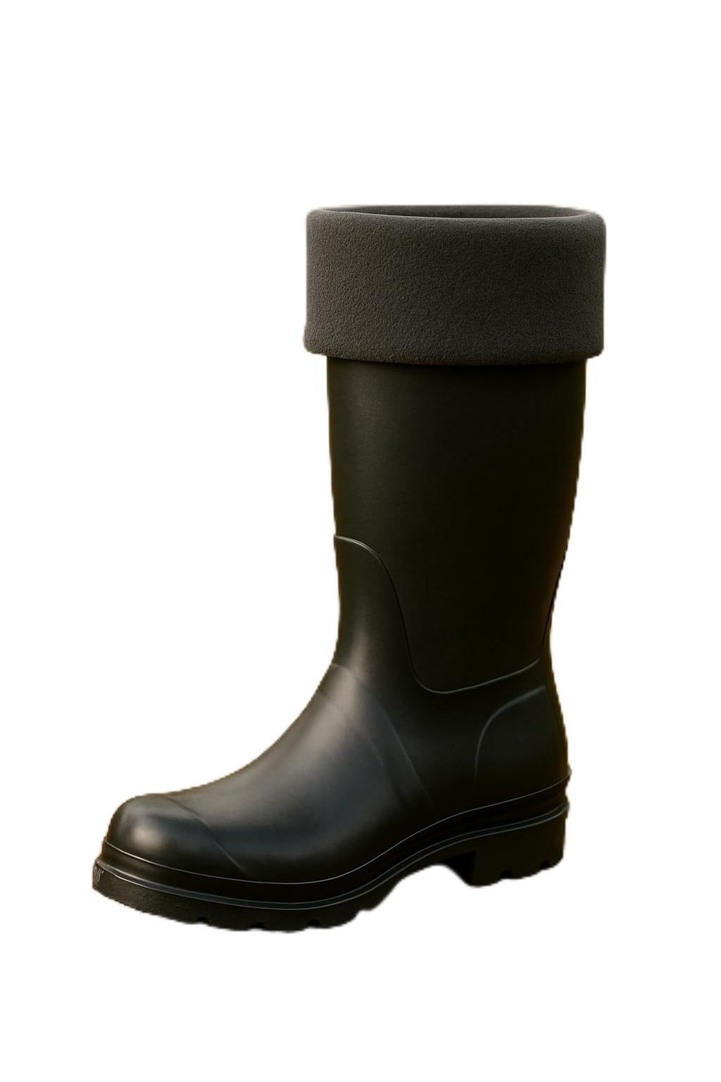 Sock Tec Men's Grey Fleece Wellie Socks Adult Welly Wellington Boot Thermal Liners Warm Outdoor Sock One Size 6-11 (Grey)