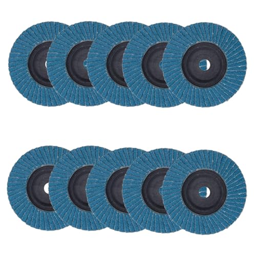 ZISEcoc 76mm Flap Disc Sanding Wheels 40-120 Grit, 10mm Arbor Hole, 5-Pack - For Metal, Stainless Steel, Aluminum Polishing & Grinding