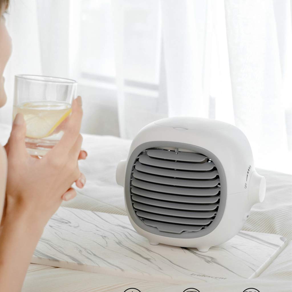 Raffrescatore d'Aria per casa e Ufficio, raffrescatori evaporativi, Mini raffrescatore d'Aria, Piccolo Ventilatore di Raffreddamento ad Acqua Ricaricabile per la casa e l