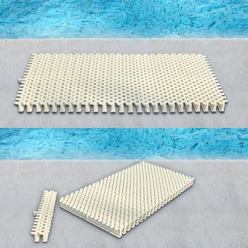 Generico Griglia di Protezione per Piscina in plastica di Alta qualità - Copertura di Troppo Pieno per Lo Scarico della Piscina, griglia di Uscita Resistente e componibile per vialetti, patii e Bordi