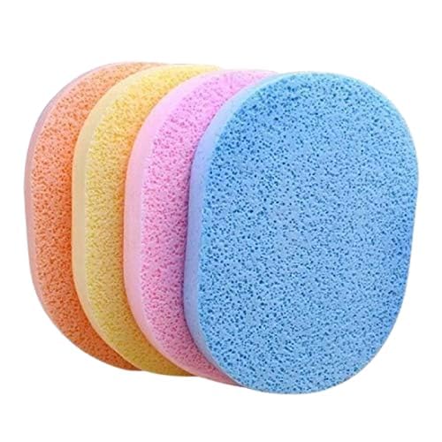 ELITEWAVE Natural Cosmetic Spa sponges for facial Cleansing/Scrub, Exfoliating Mask, Skin Cleanser Sponge Sticks – 4 Pack Round Face Pads for Makeup Removal-image-30