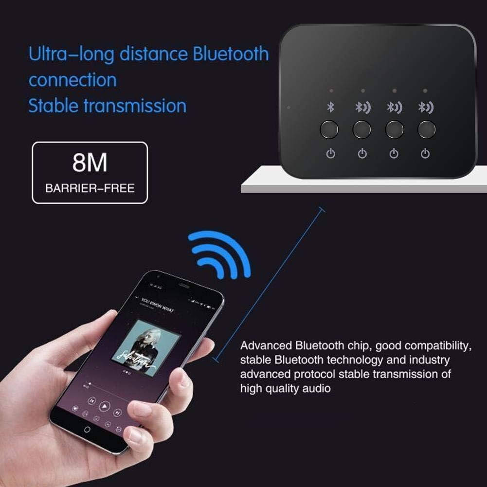 BW-107 Dispositivo de Intercambio de Audio Bluetooth 1 a 3, estéreo inalámbrico con Cable de 3,5 mm 2 Modos de conexión Música Adaptador de Audio Bluetooth 4.0 para el hogar