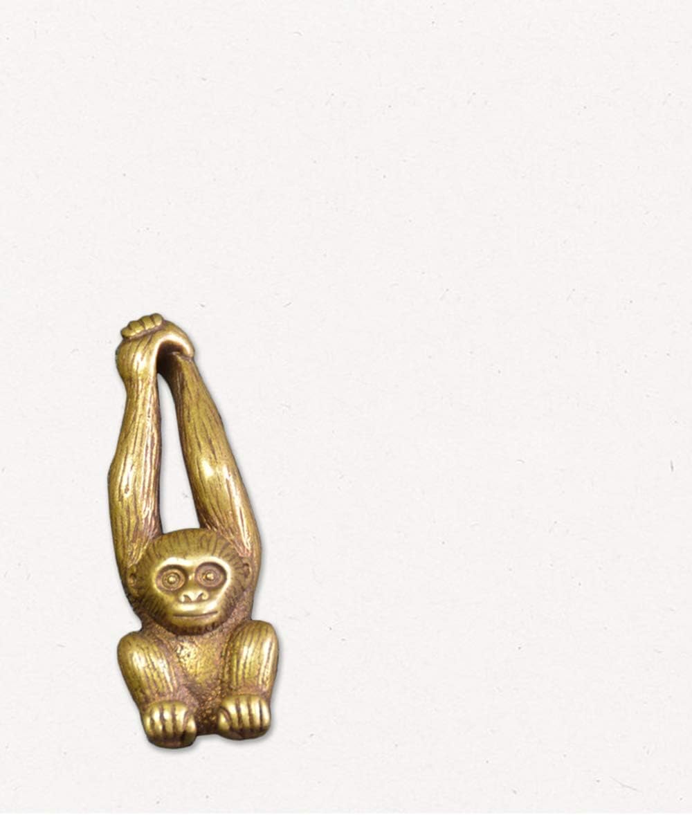 Liangliang988 Small Antiques Bronze Lucky Gibbon Monkey Hanging Copper