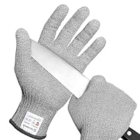Schwer LEVEL A9/F Schnittschutzhandschuhe, ultimativer Schnittschutz nach den höchsten US-amerikanischen und europäischen Standards, PFAS-frei, zum Schneiden von Fleisch, Austernschütten(grau,XL)