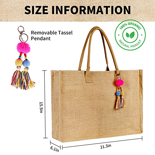 Large Woven Straw Beach Tote Bag Sandproof for Women, Extra Oversized XL Womens Big Weaved Waterproof Totes Bags Zippers Pockets Best Gift Essentials Accessories Stuff Swim Vacation Necessities - Image 2