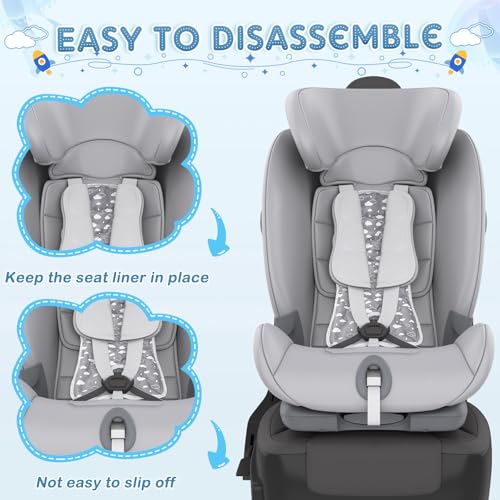 Image of Pinkunn 2 Pcs Gel Car Seat Cooling Pad for Baby Summer Breathable Ice Cushion Multifunctional Ice Stroller Cooler Mat for Stroller Baby Dining Chair Child Safety Seat(Assorted Color,Heart, Cloud)