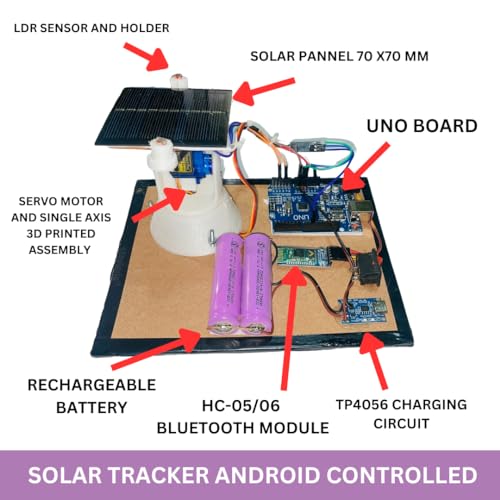 Image of Solar Tracker Single Axis Engineering Project ( Android Controlled +Automatic ) With Project Report