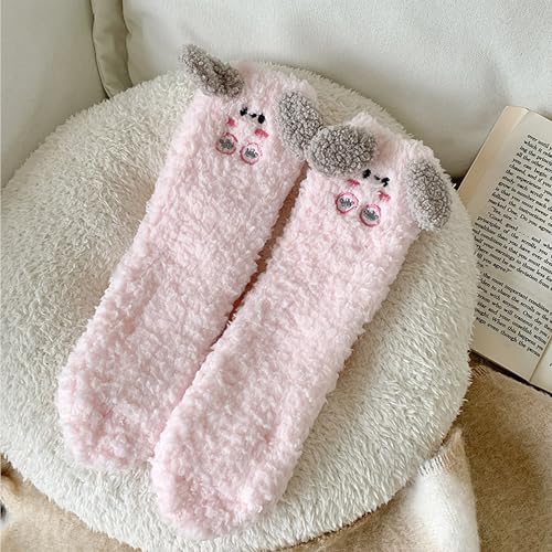 Image of Benefeet Sox Funny Animal Fuzzy Socks for Women Girls - Cute Fluffy Slippers, Cozy Warm Winter Plush Sleeping Socks