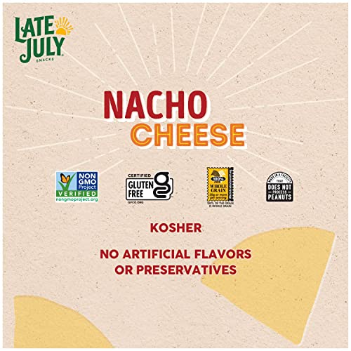 Late July Snacks Nacho Cheese Tortilla Chips, 7.8 Oz Bag #TOP2