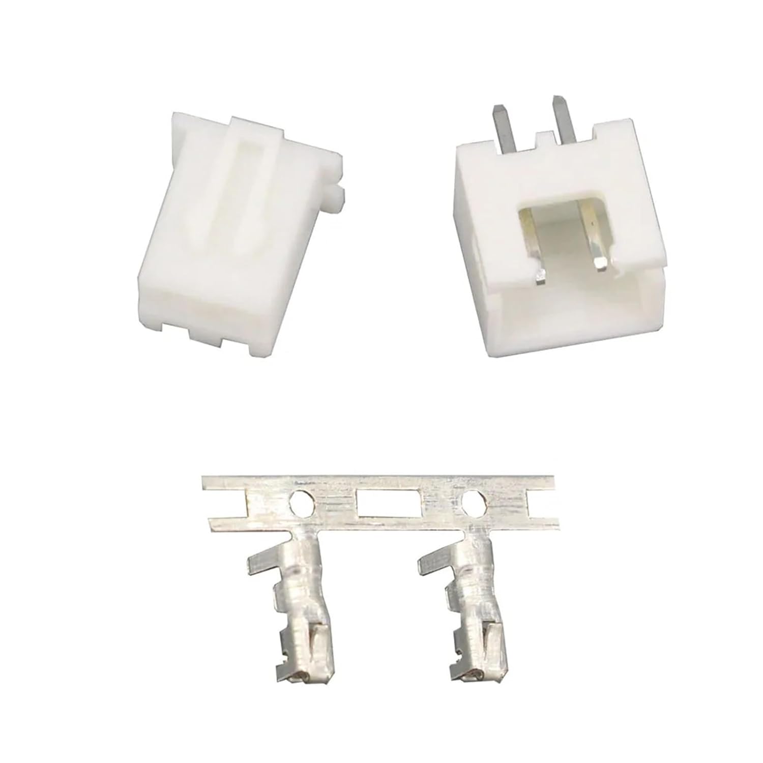 50 Sets/Kit XH2.54-2P 2 Pin Straight Needle Spacing 2.54mm Connectors Male and Female + Terminals