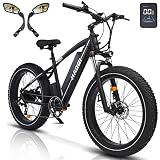 HAOQI Electric Bike for Adults 48V 20AH Removable Cells Battery Black Leopard Pro, 750W Brushless Mo