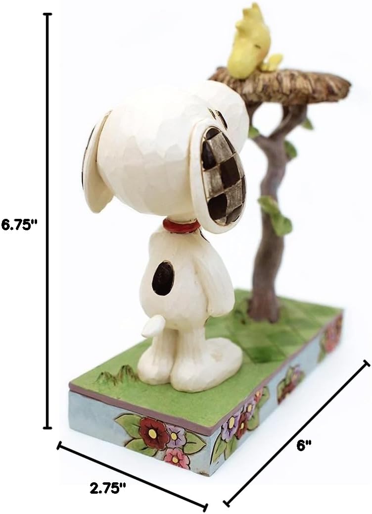 Enesco Peanuts by Jim Shore Snoopy with Woodstock in Nest Figurine, 6.75"